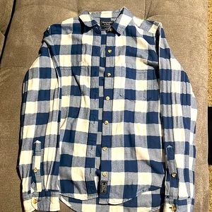 Abercrombie & Fitch Blue Plaid Flannel